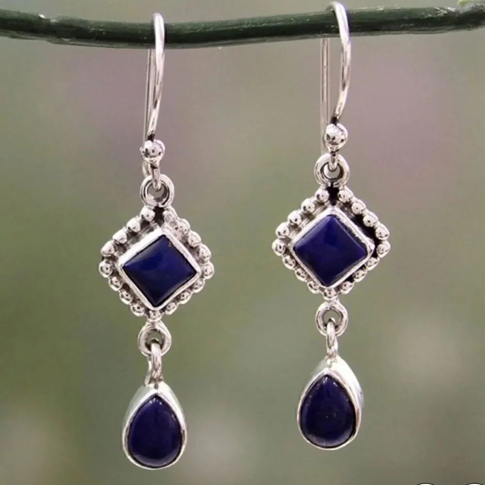 Adorable blue dangle earrings NWT